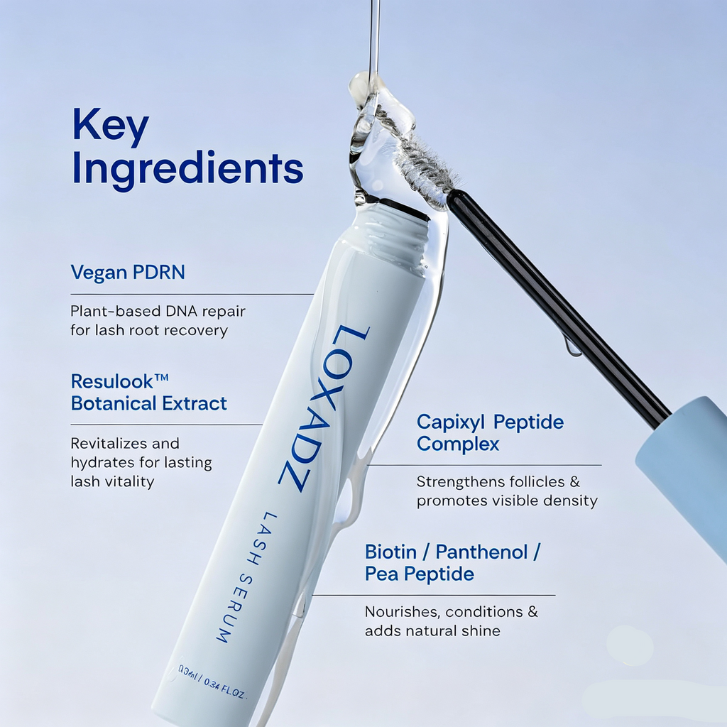 Vegan PDRN Lash Growth Serum for Longer, Fuller, Healthier Lashes