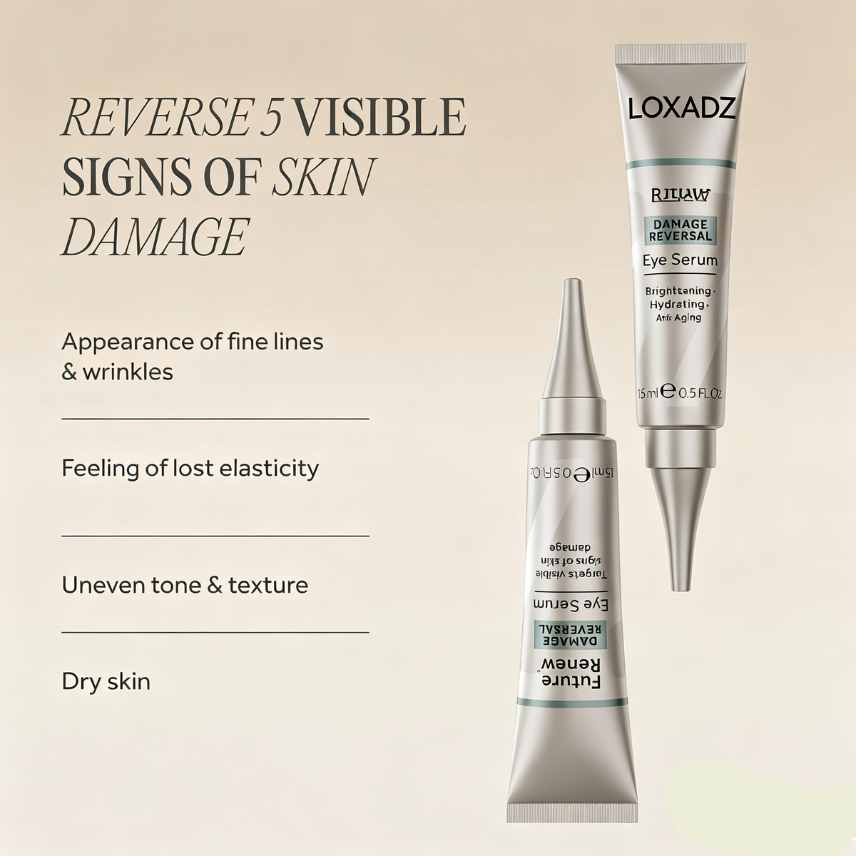 Renew Damage Reversal Eye Serum - Nourishing Under Eye Serum for Sun Damaged Skin Repair