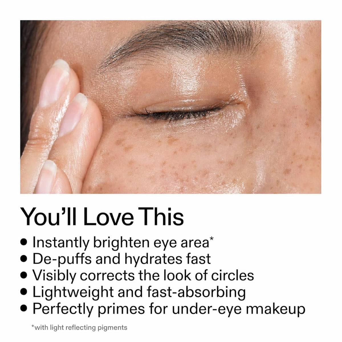 Under Eye Brightener Roller - Caffeine & Retinol Eye Serum for Dark Circles, 0.52 fl oz