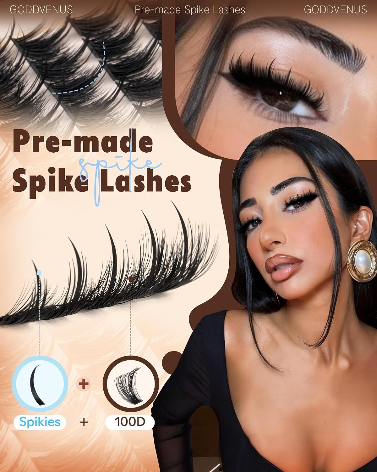 Manga Lash Clusters With Pre-made Spikes Wispy Cluster Eyelash