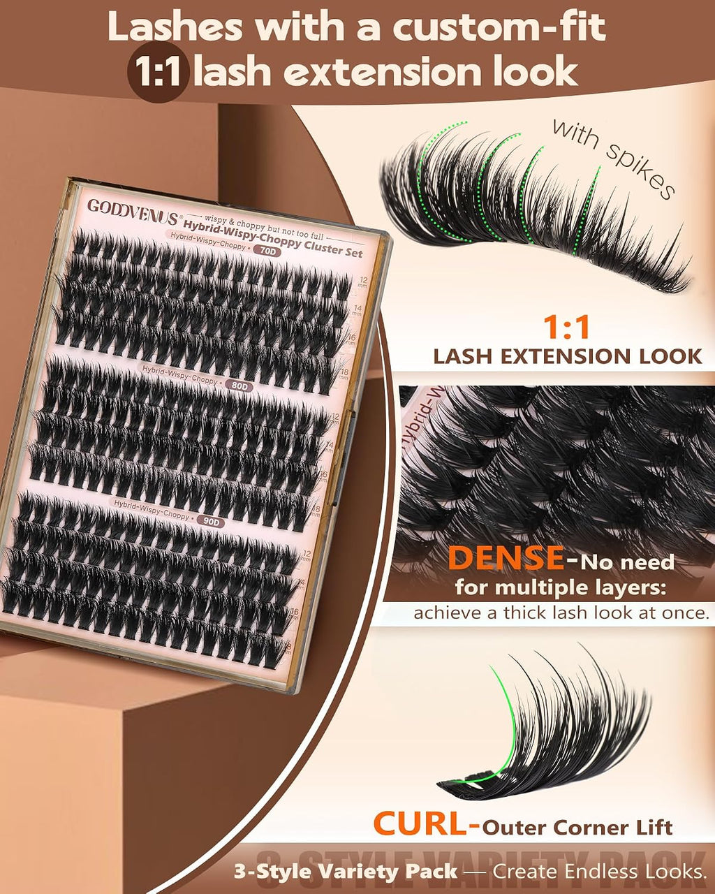 Lash clusters Hybrid Cluster Eyelash Extensions Natural Fairy Eyelash