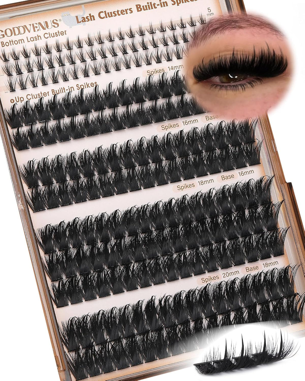 Volume Manga Lash Clusters With Spikes Wispy Cluster Eyelash