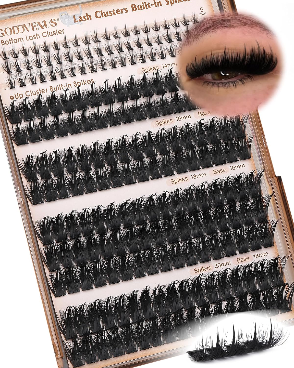 Volume Manga Lash Clusters With Spikes Wispy Cluster Eyelash