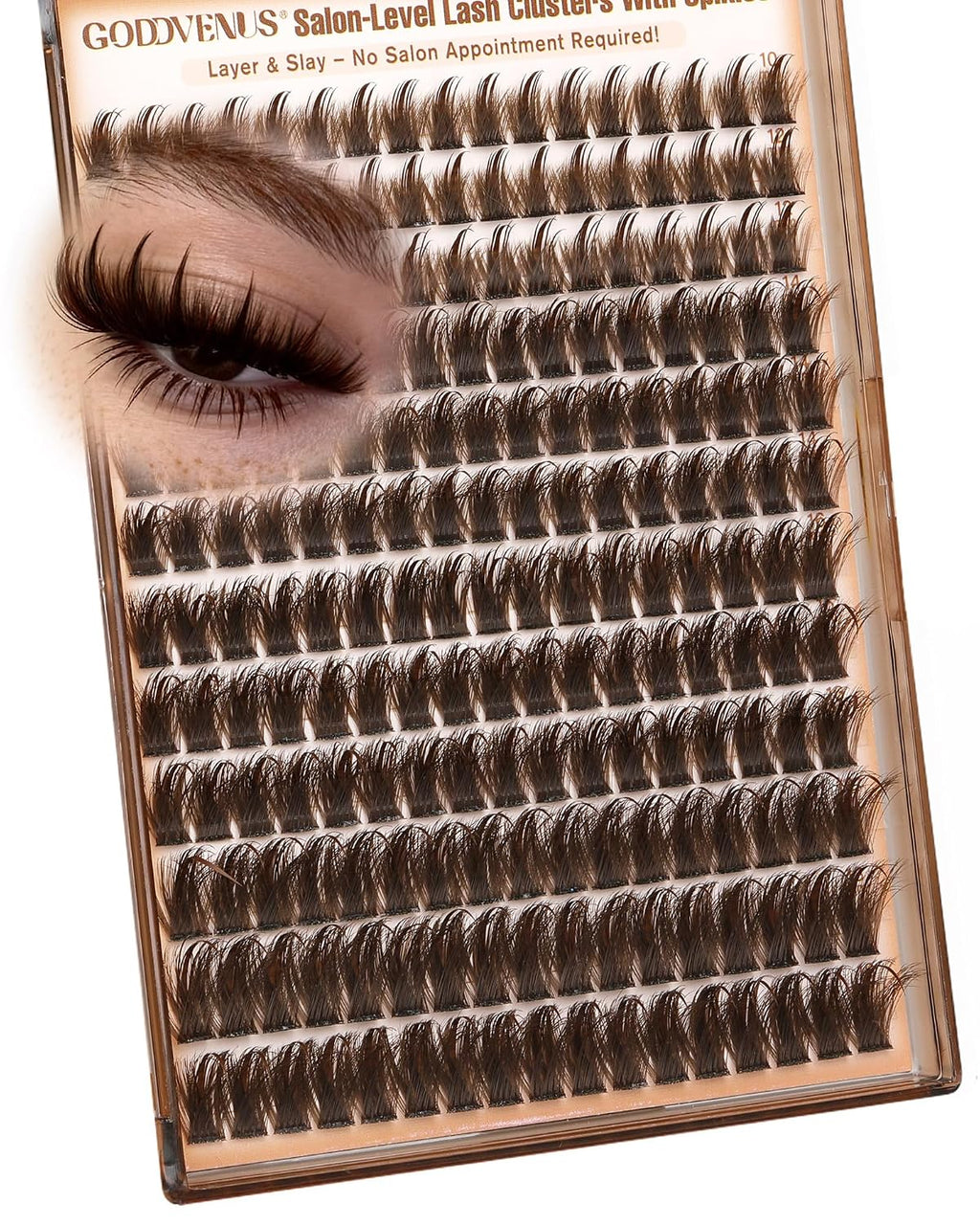 Manga Lash Clusters With Spikes Wispy Brown Cluster Eyelash